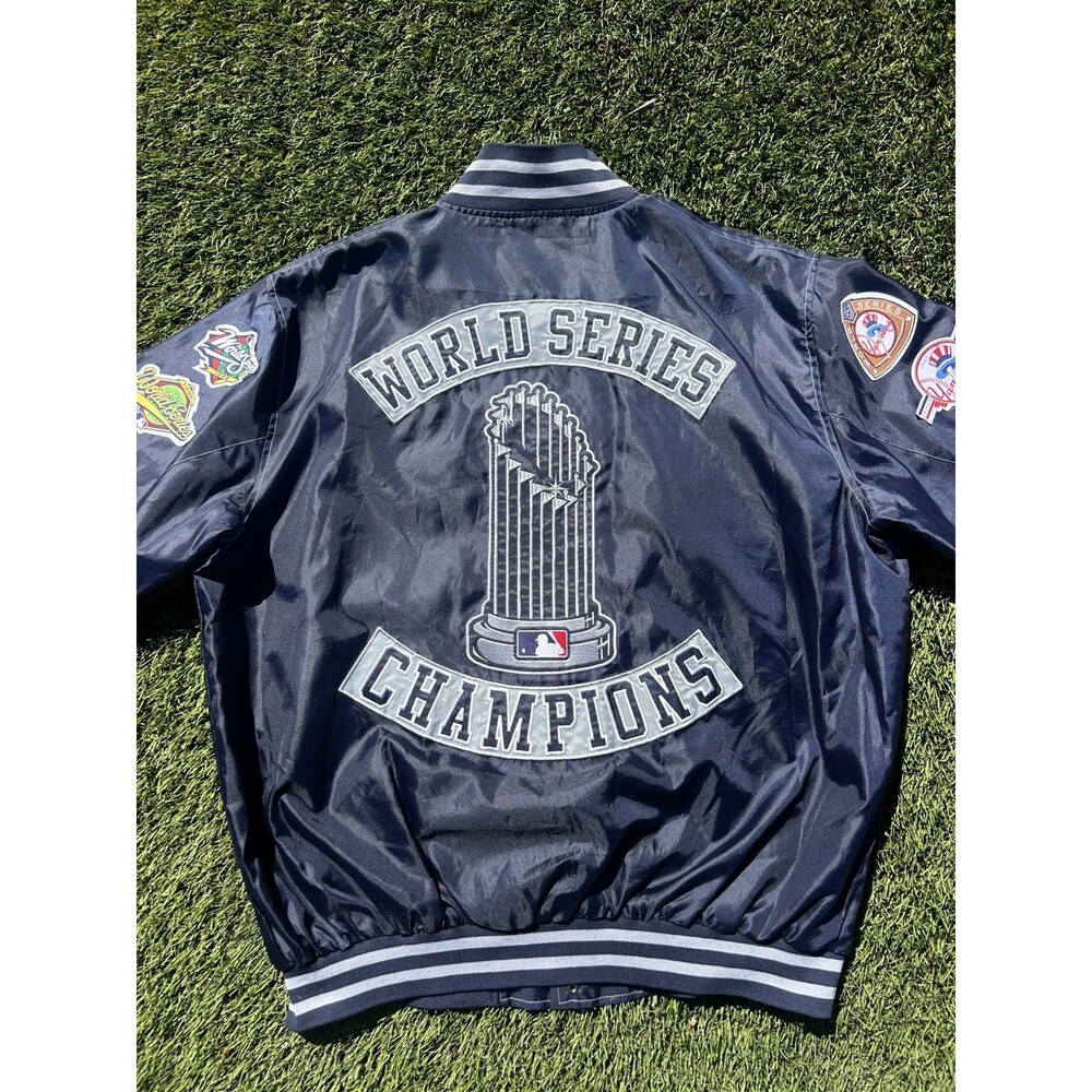 NY Yankees World Series Champions Jacket XXL G-III MLB Patches Snap Bomber